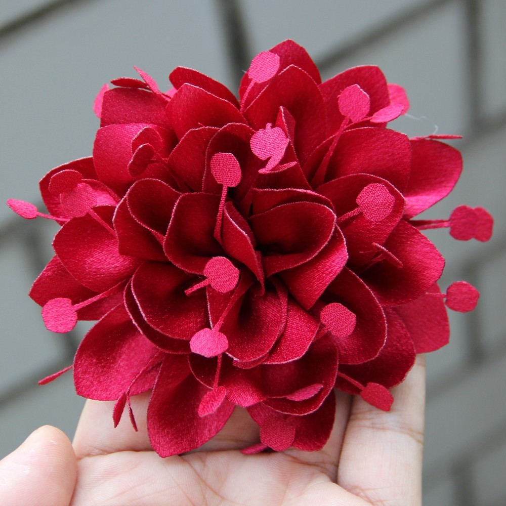 Fashion Multi-layer Large Fabric Handmade Collar Flower Lapel for Pins Suit