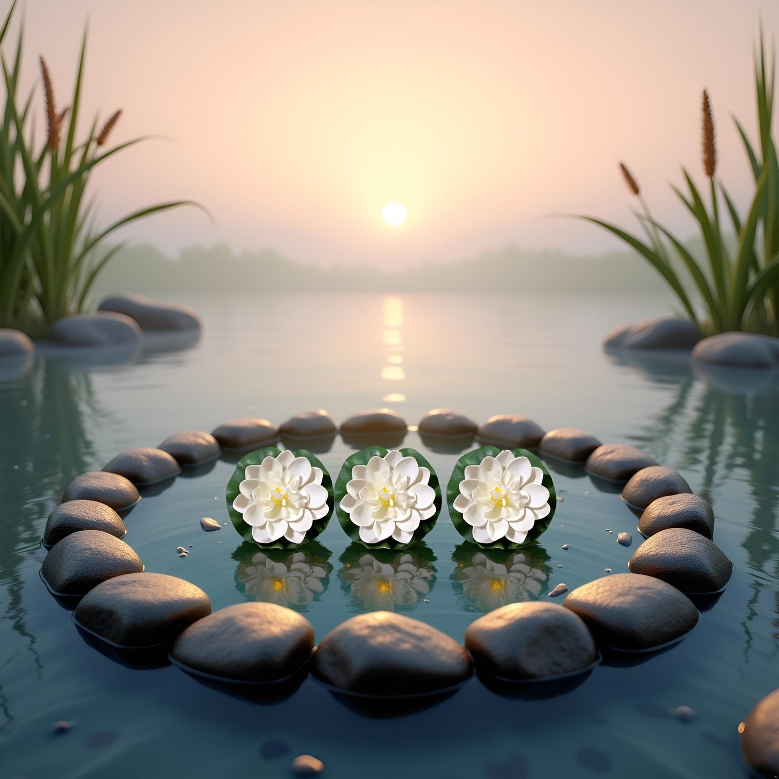 Tnyvm 6 Pcs White Artificial Lotus Flowers Large Floating Lotus Faux Water Li…