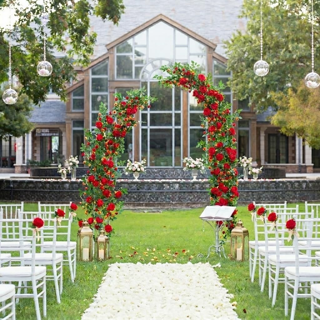 Versatile 2-Piece 12FT Bendable Floral Garland for Indoor & Outdoor Use
