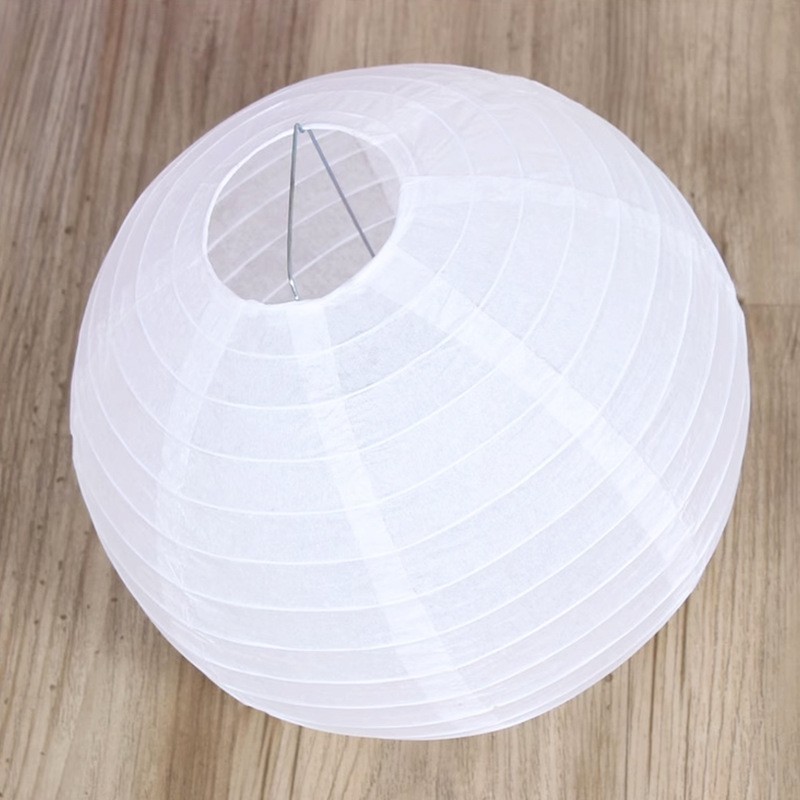 2Pcs/Set White Chinese Paper Lantern Papier Lampion Boule Wedding Hanging Decor