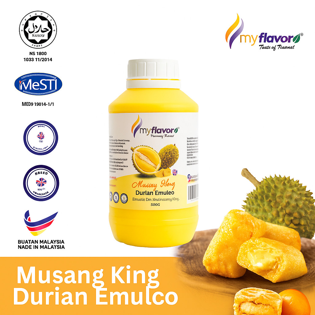 Myflavor Musang King Durian Emulco 500G – Premium Durian Flavor Paste for Cakes,