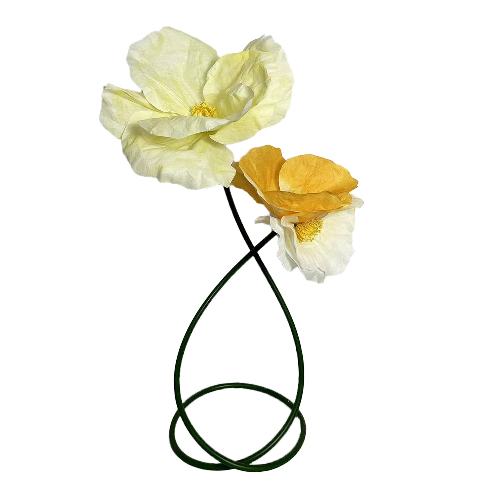 Yellow Champagne Gold White Fake Flower – Bendable Waterproof Artificial Flow…