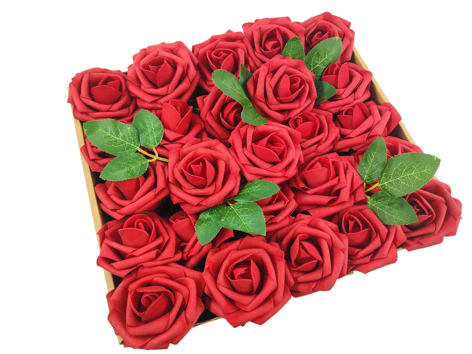 25/50 Foam Rose Artificial Flowers – Bridal Bouquet for Wedding Party Decor