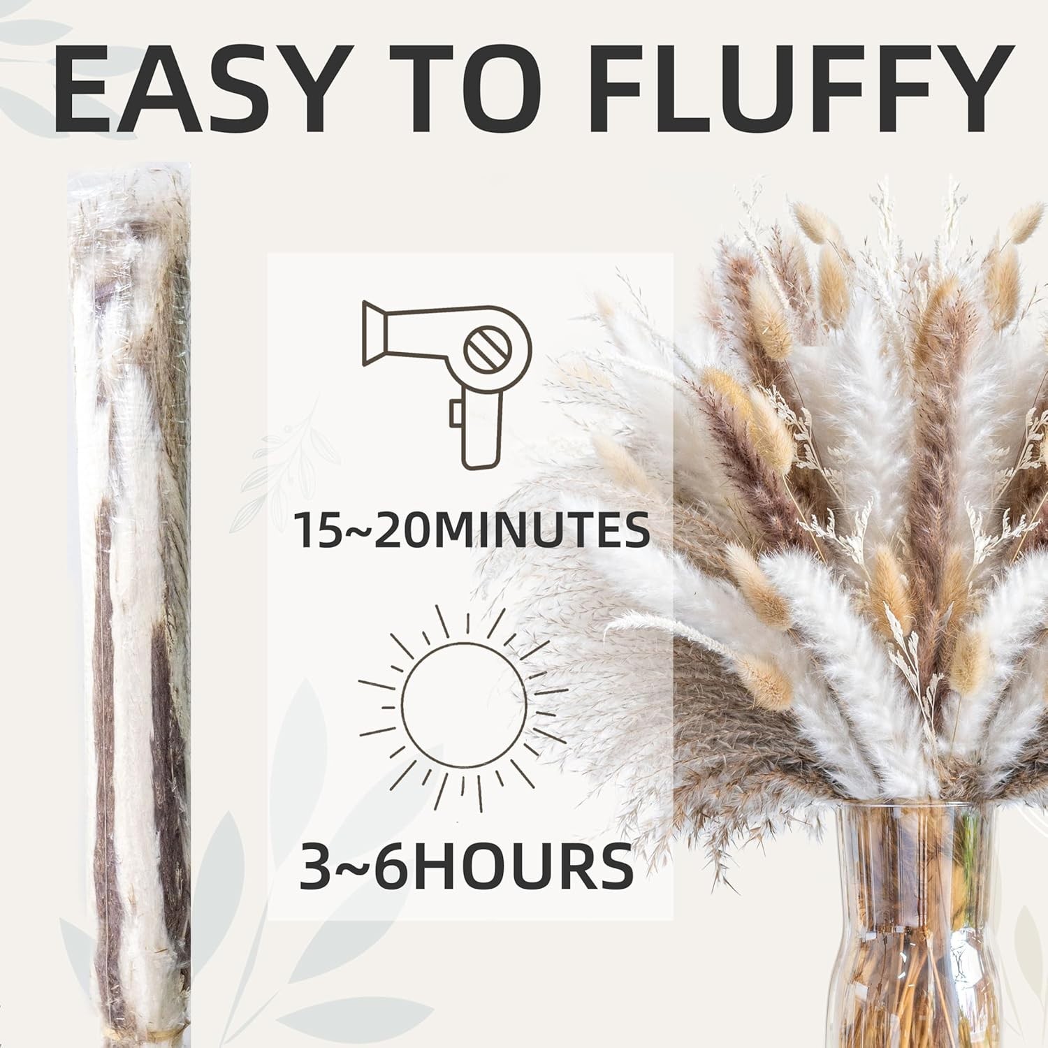Rustic Farmhouse Decor 440PCS Pampas Grass