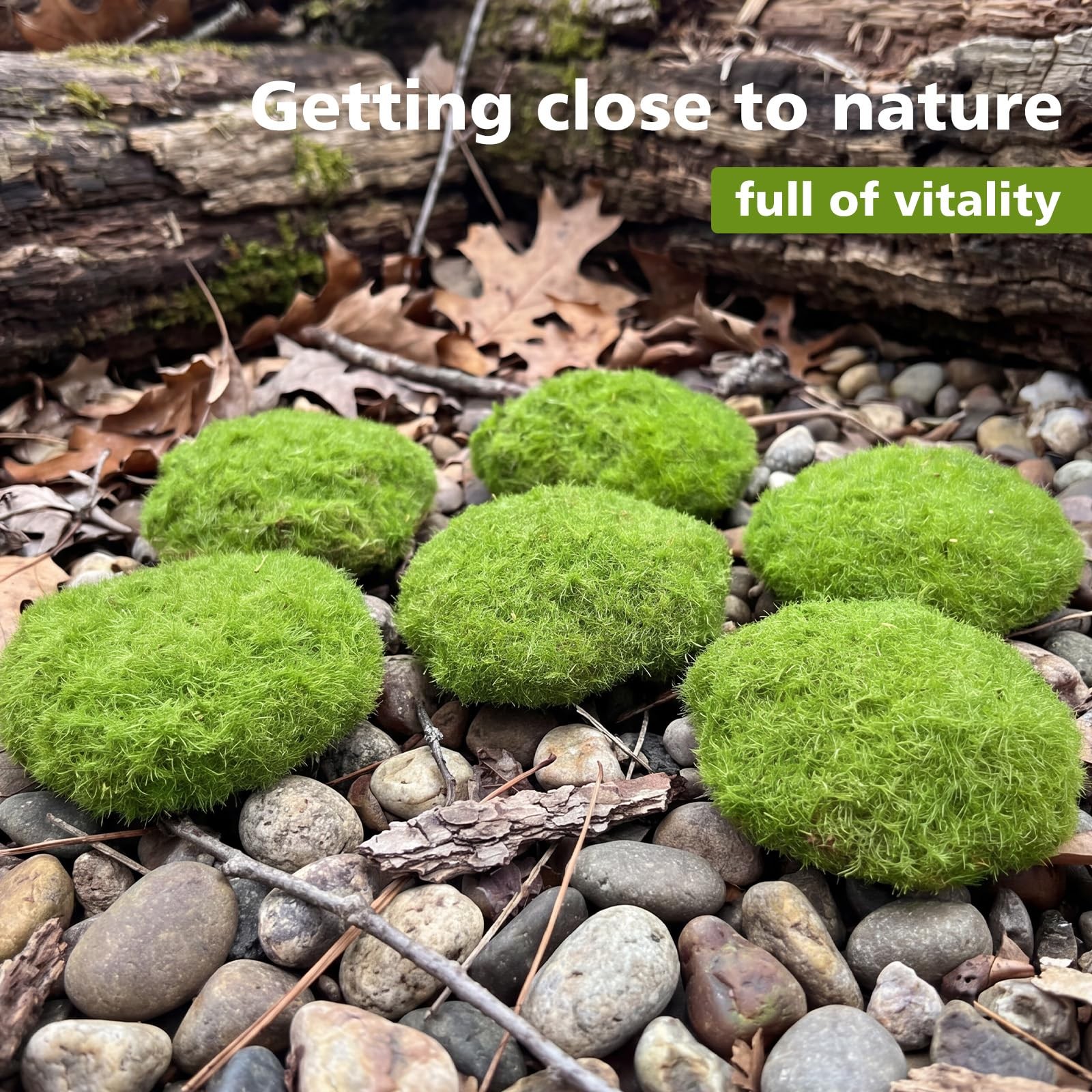 6 PCS Artificial Moss Blocks Decorative Stones For Garden Tank Decoration