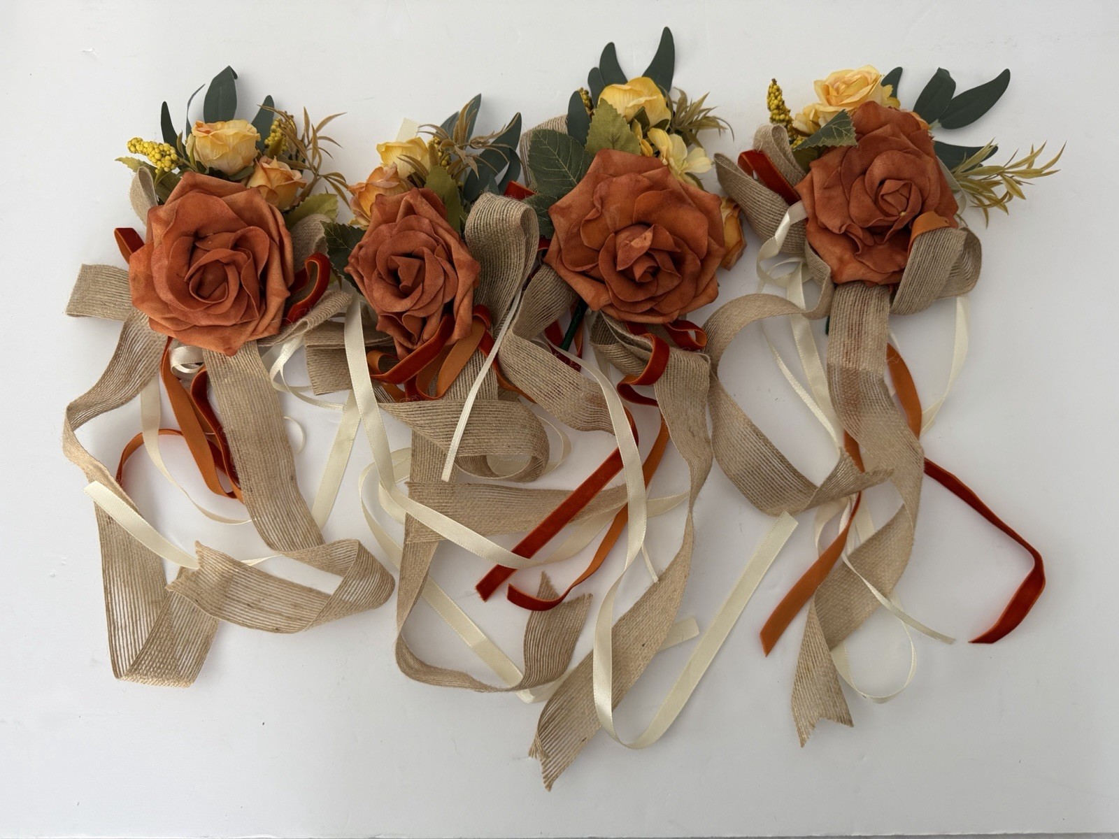 4 Pack Burnt Orange Terracotta Flowera Floral Decor Wedding