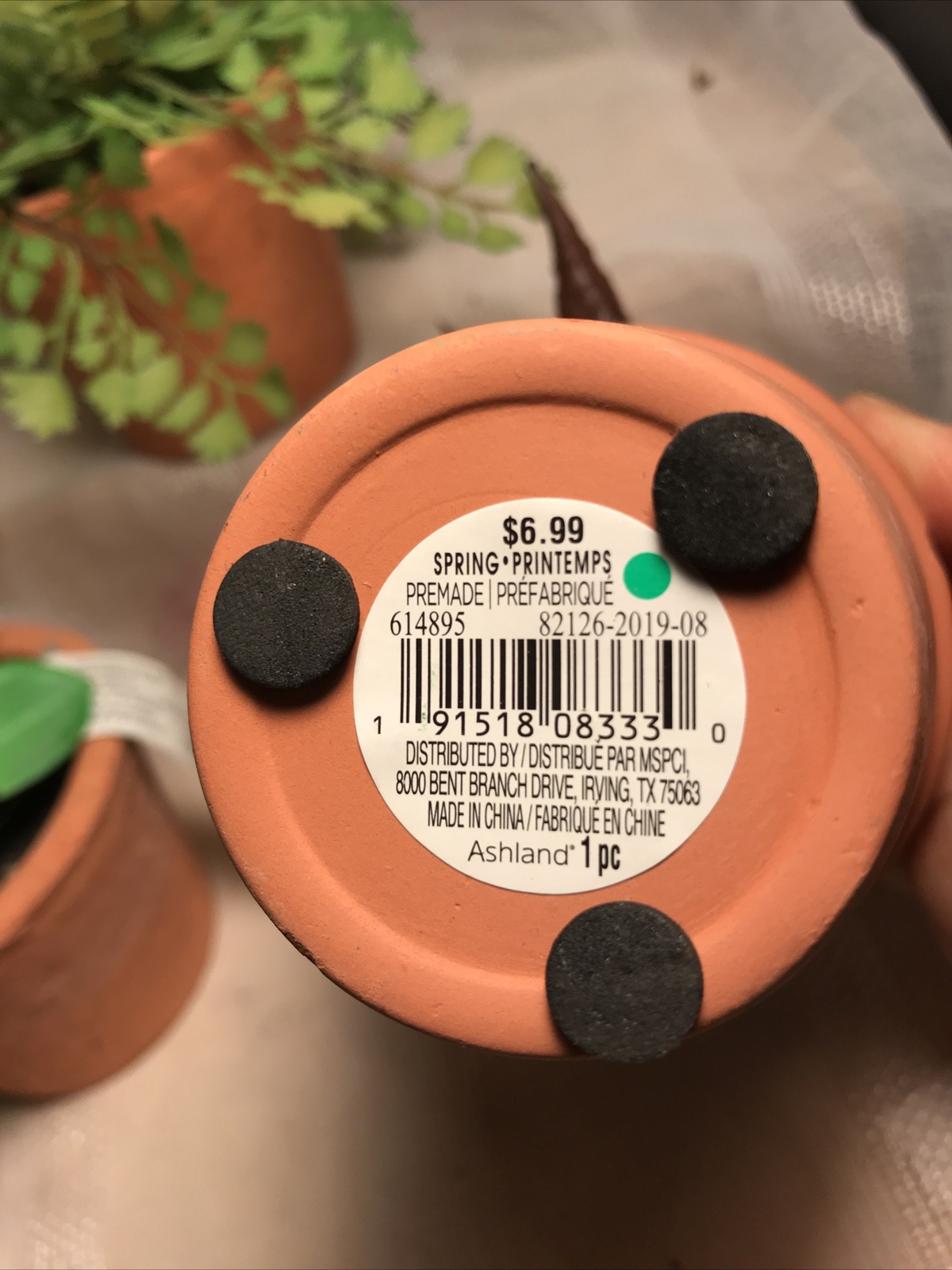 ASHLAND GARDEN Faux Succulent Plants Rustic Pots NWT (3) Floral Decor Home Decor
