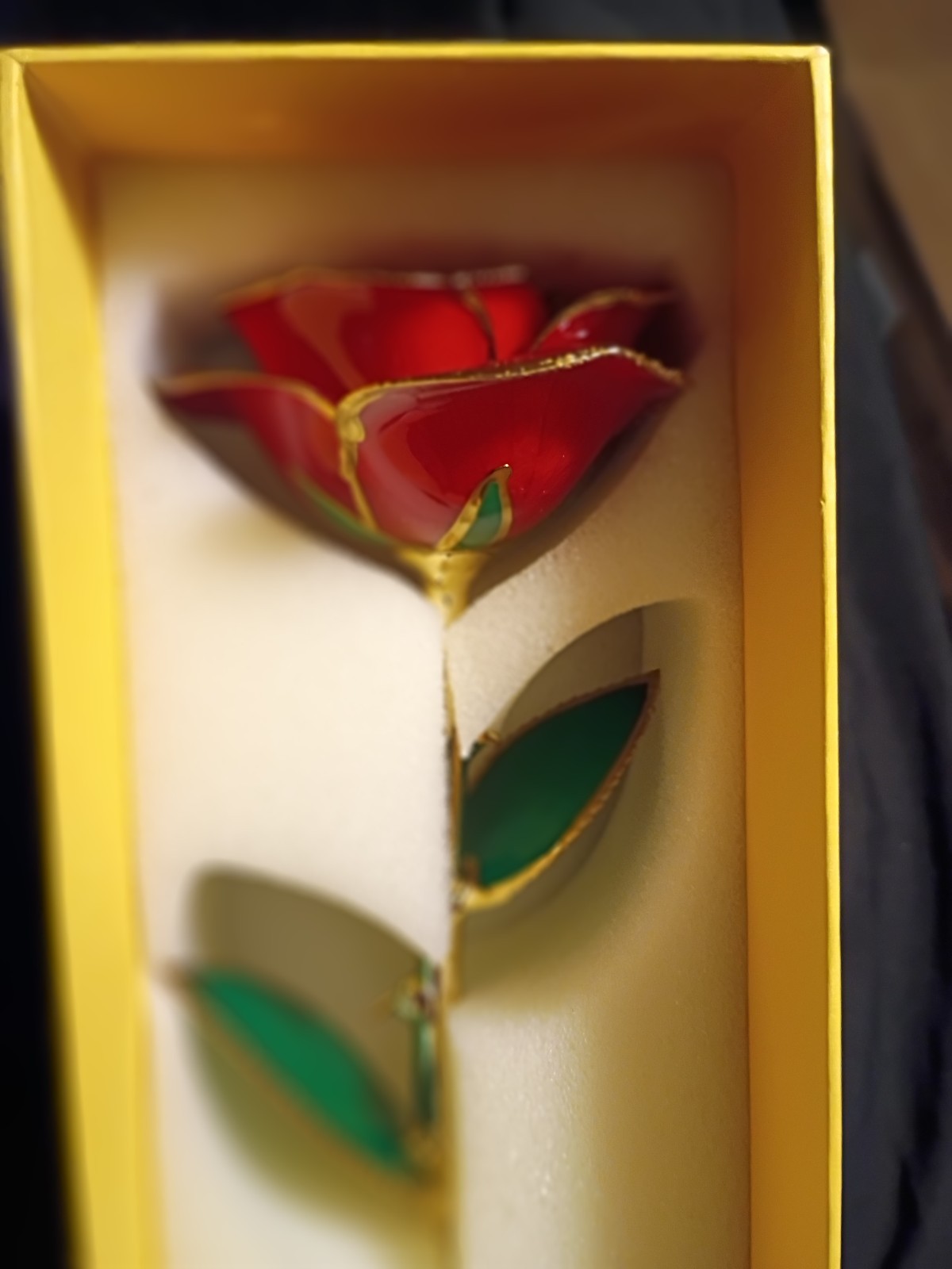 ZJchao 24K Gold Dipped Preserved Pink Rose Flower w/ Certificate