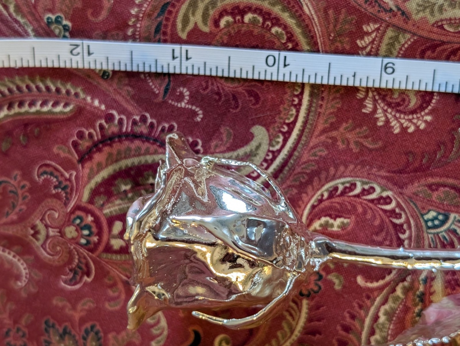 Platinum Dipped Real Rose Keepsake with Box 11″ Long Unique Gift Anniversary