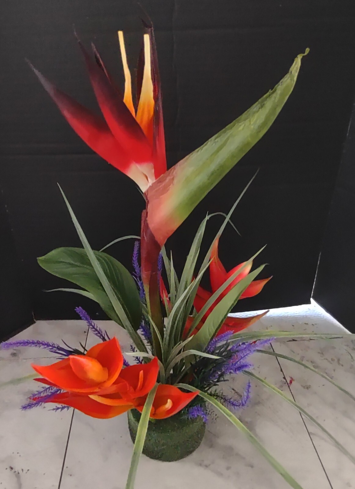 Artificial bird of paradise table decoration, weddings, centerpiece RD