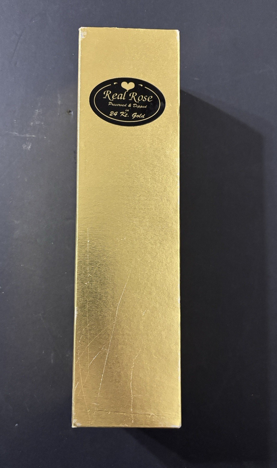 Real Rose Preserved and Dipped in 24K Gold – with Box