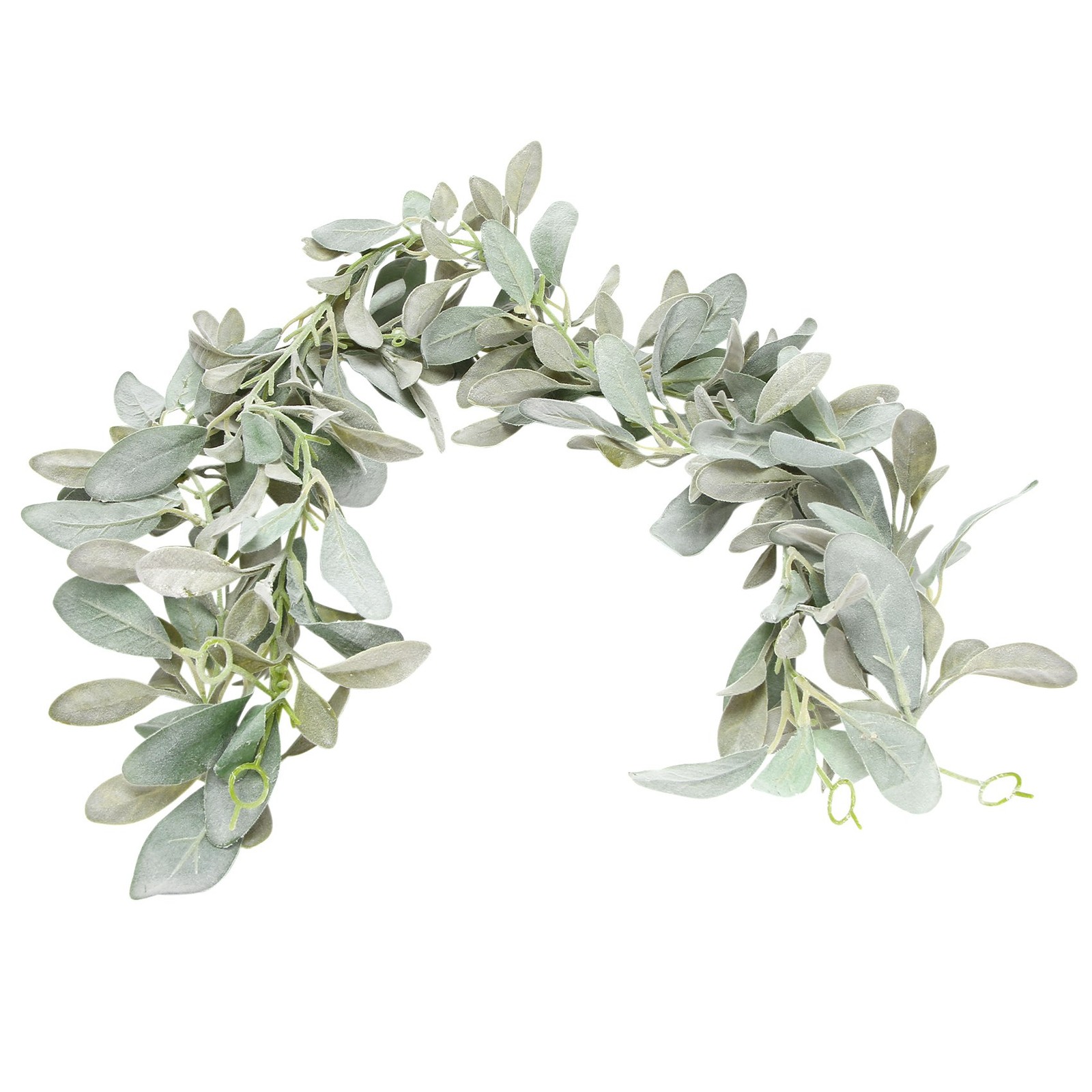 Artificial Flocked Lambs Ear Garland – 2Meter Soft Faux Vine Greenery and7290
