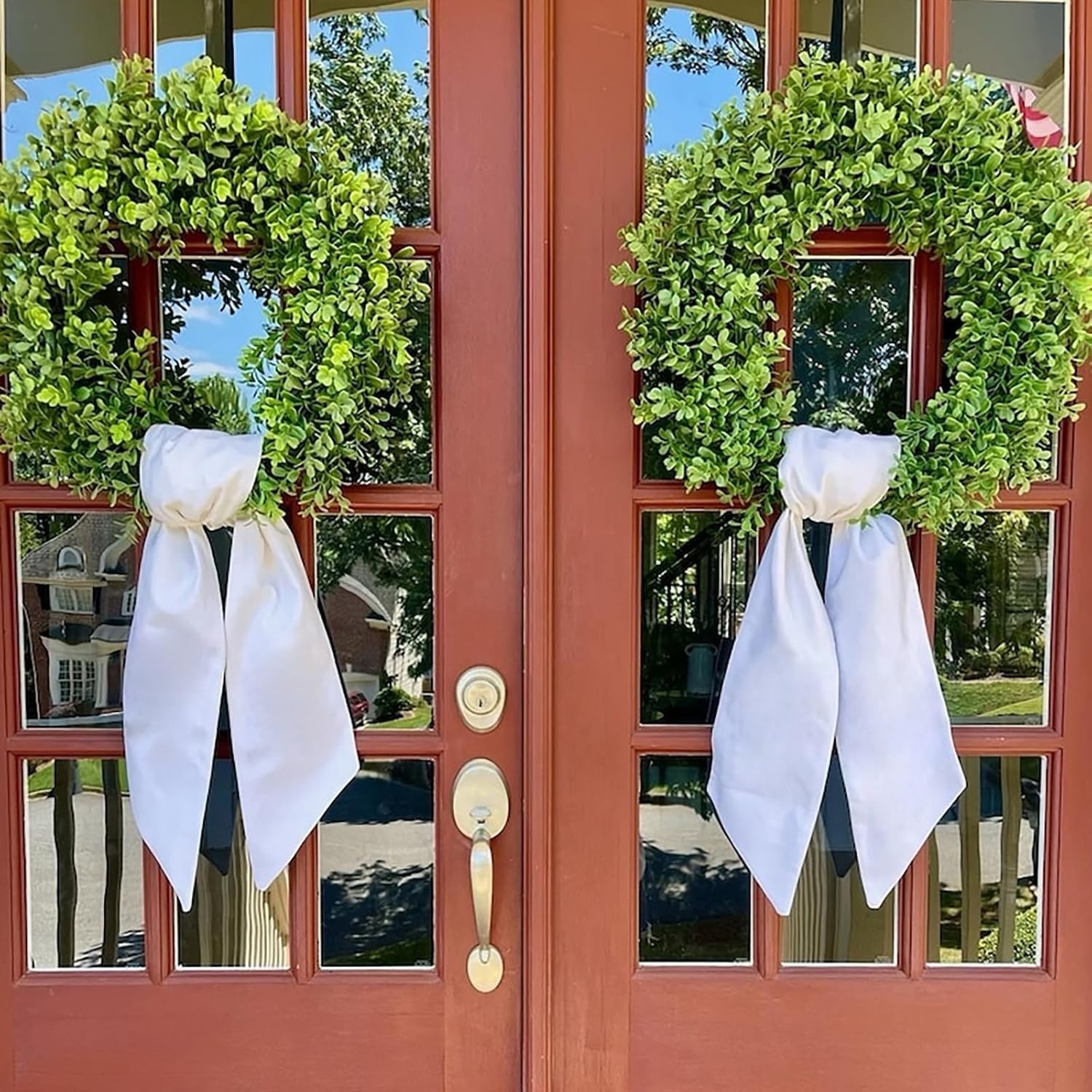 Charming 20” Artificial Boxwood Wreath – Perfect for Weddings & Seasonal Decor