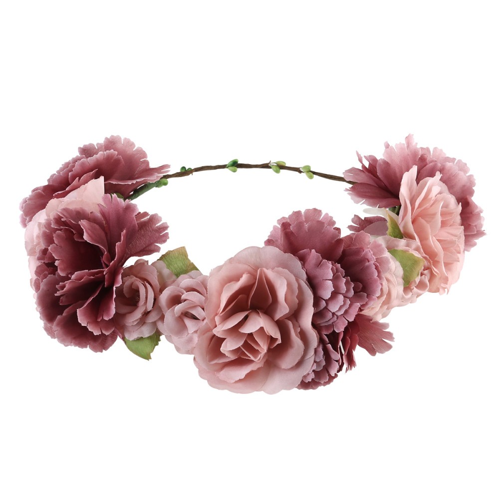 Flower Garland Headband Flowers Crown Floral Bridal Wreath Bride