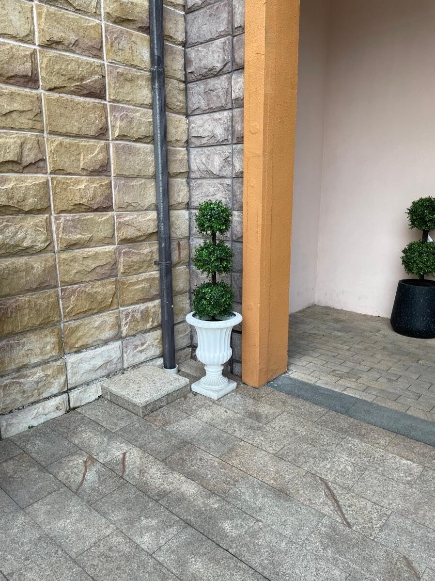 3ft Artificial Outdoor Boxwood Topiary Trees, UV Resistant, Indoor and Outdoo…