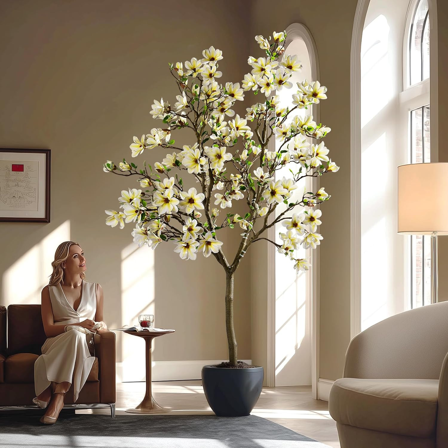 Realistic Cherry Blossom Tree – Indoor/Outdoor Decorative Plant for Home & Offic