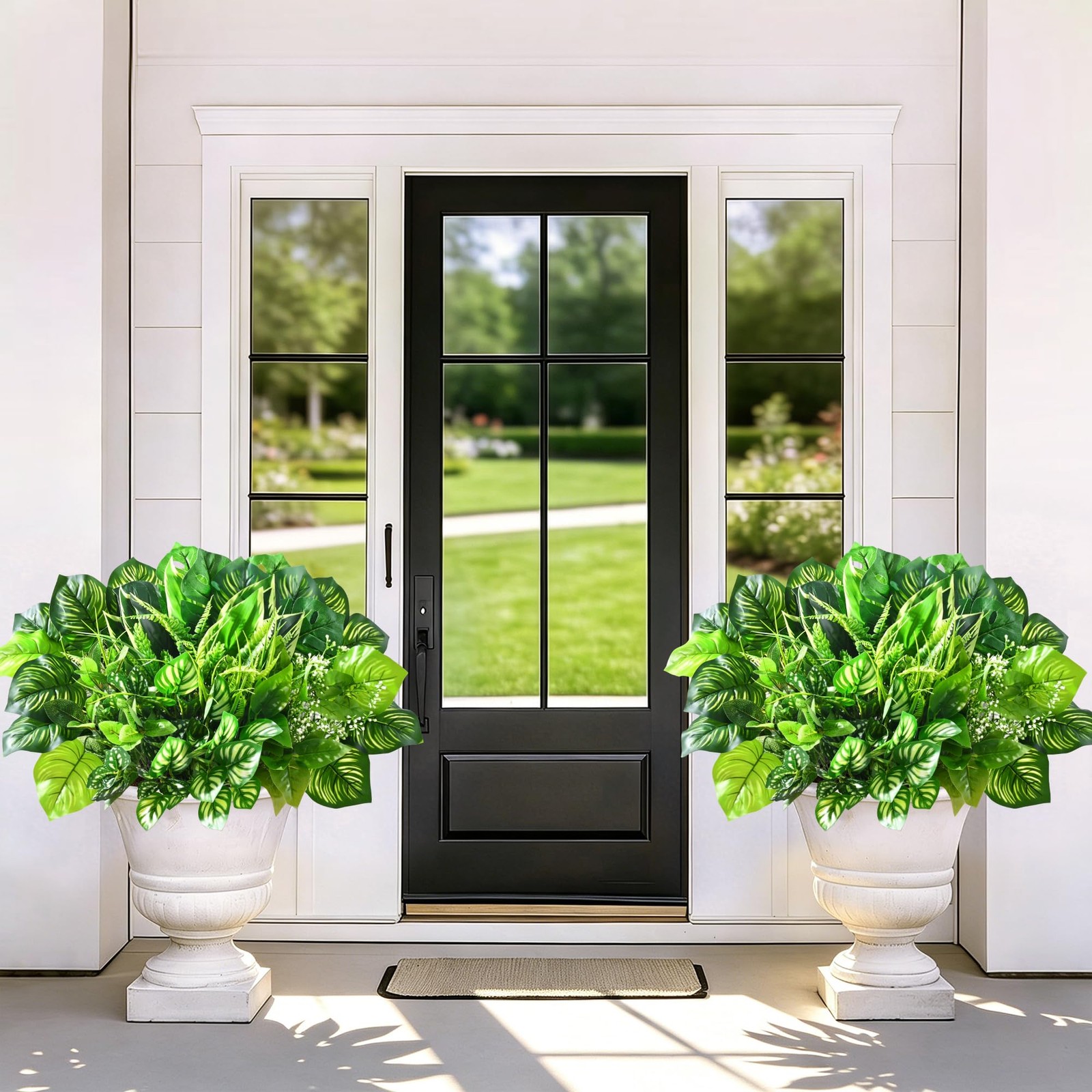 Fake Artificial Plants Outdoor UV Resistant Artificial Flowers Large Bunches …