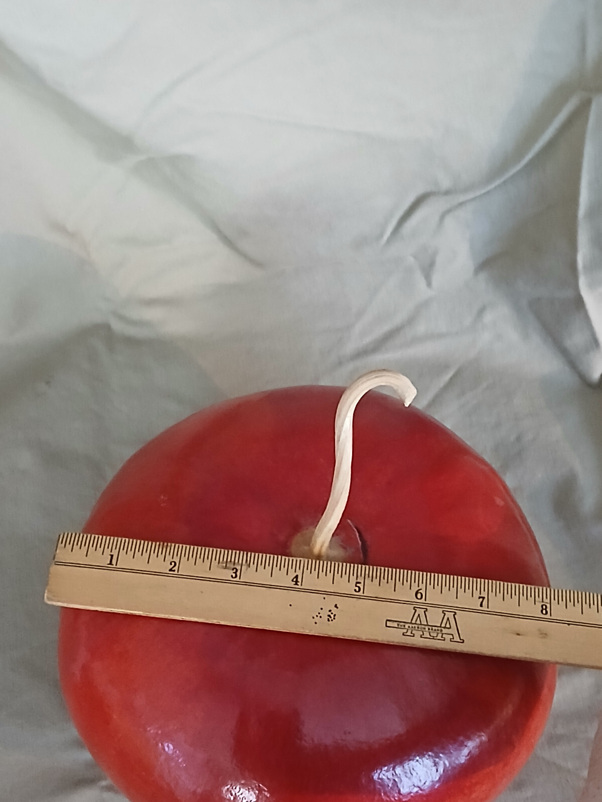Large Apple Fall Perfect Natural Gourd Dried Decor Painted Red6 x 8 in