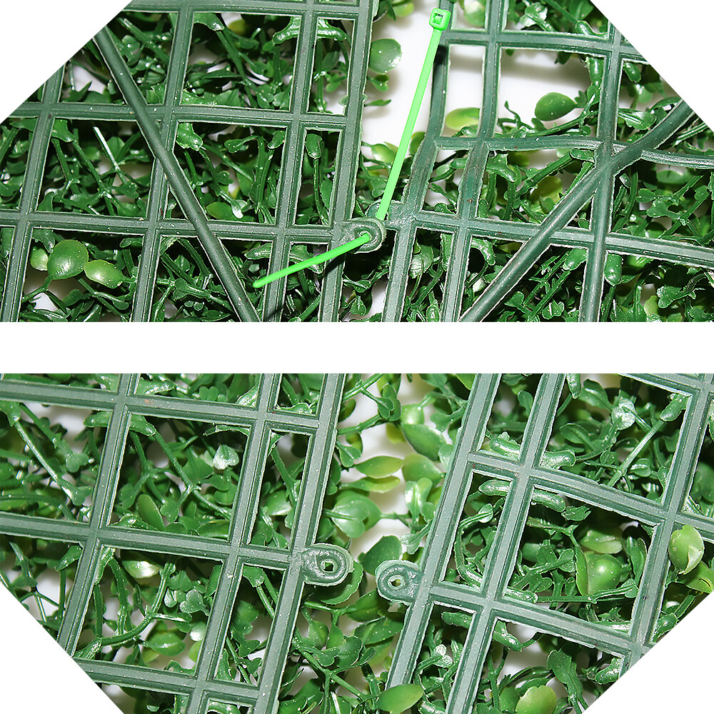 12/24 Pcs Artificial Plant Boxwood Mat Fence Hedge Wall Fake Grass Floral Decor