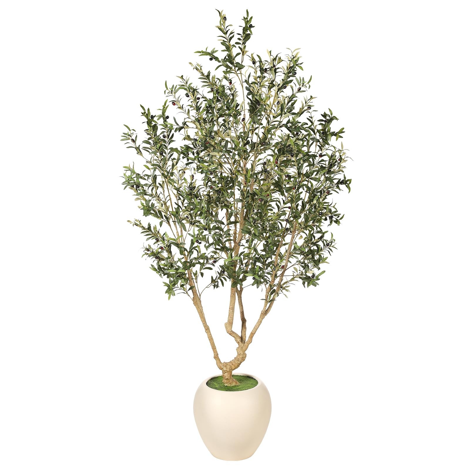 Olive Trees Artificial Indoor – 8FT Tall Faux Olive Tree with 18in Exquisite …