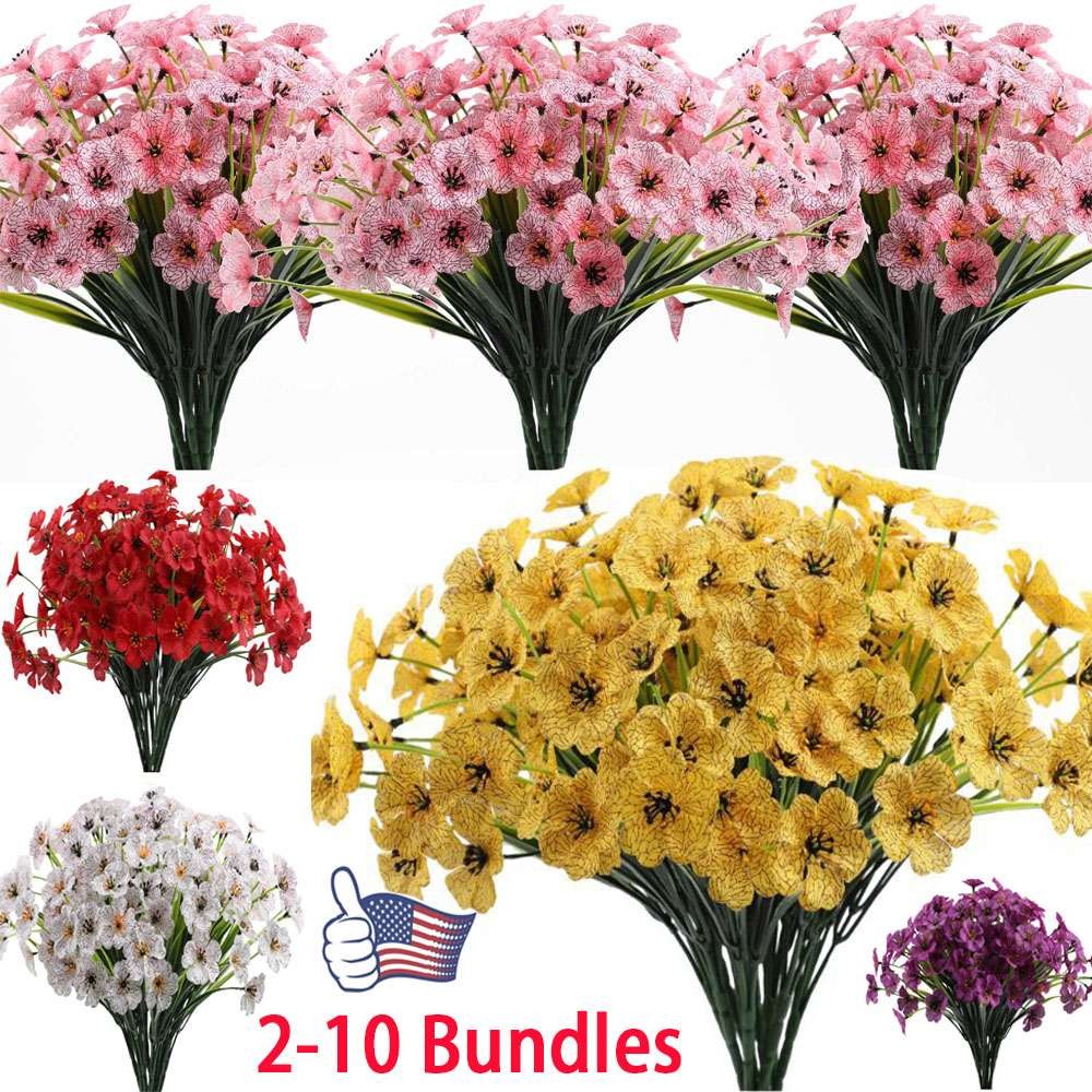 2-10 Bundles Artificial Hydrangea Flowers Silk Bouquet Party Wedding Home Decor