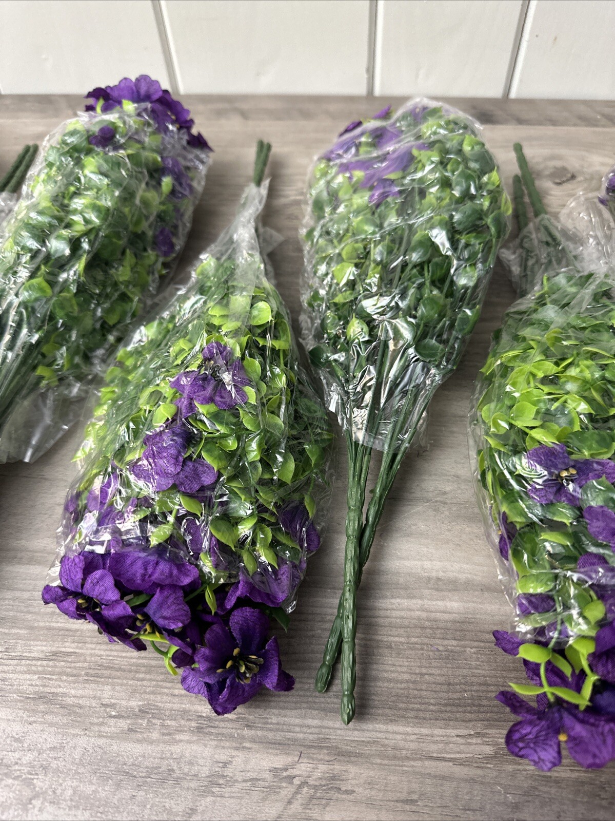 Artificial Flowers for Outdoors Fake Plants – 8 Bundles Faux Outside Greenery