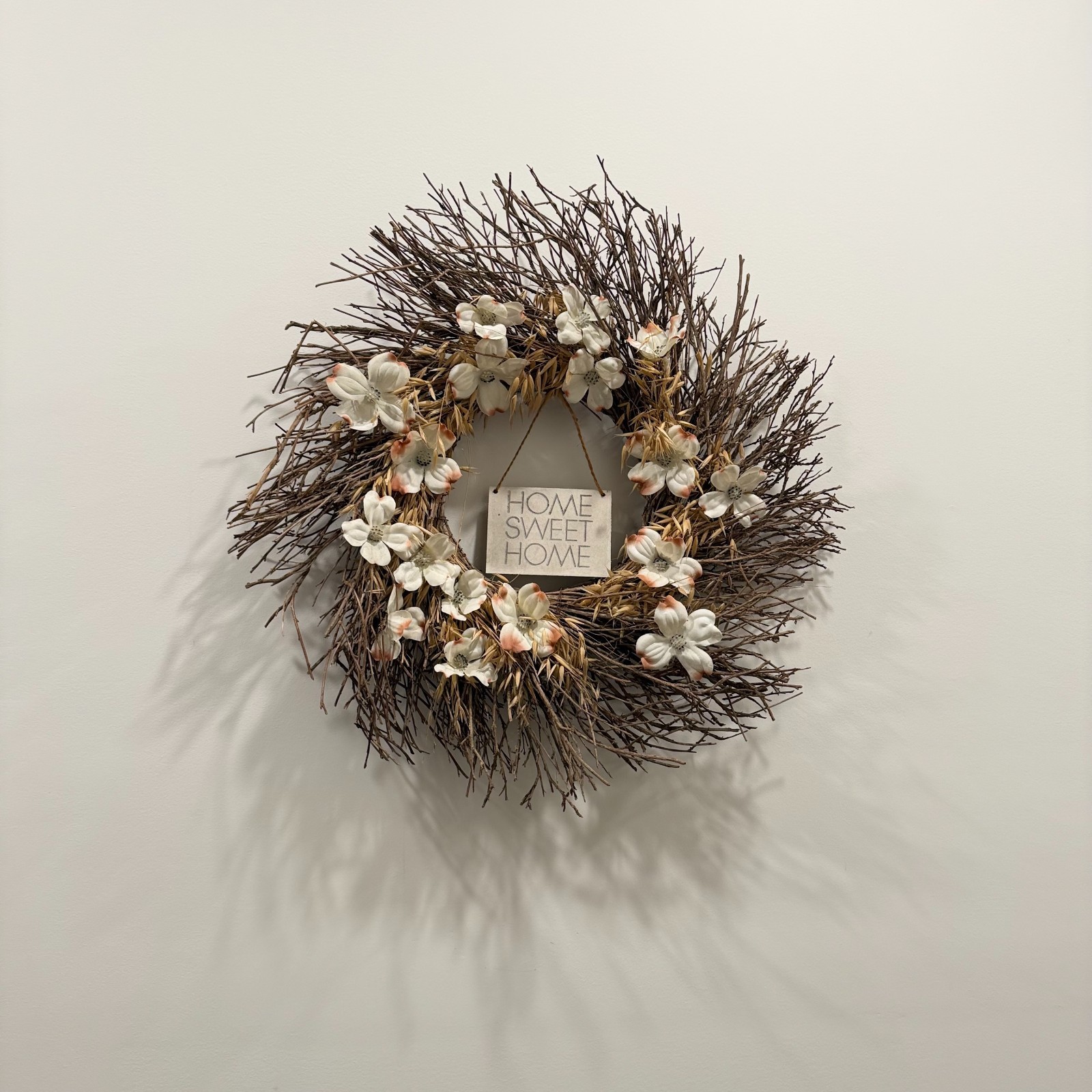 Natural Twig Home Sweet Home Wreath