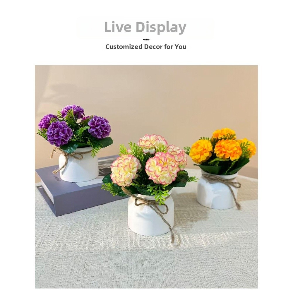 Silk Daisy Sunflower Arrangement 15cm Tall for Living Room Bedroom Study