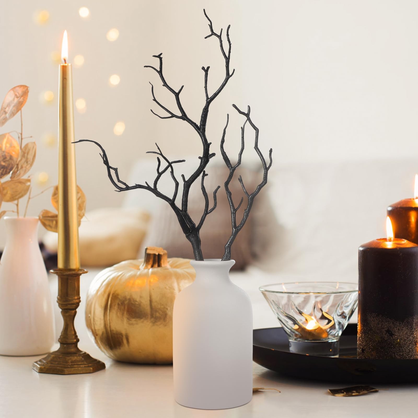 4 PCS Black Artificial Antler Dried Tree Branches Plant Twigs Decor 13.76 Inch