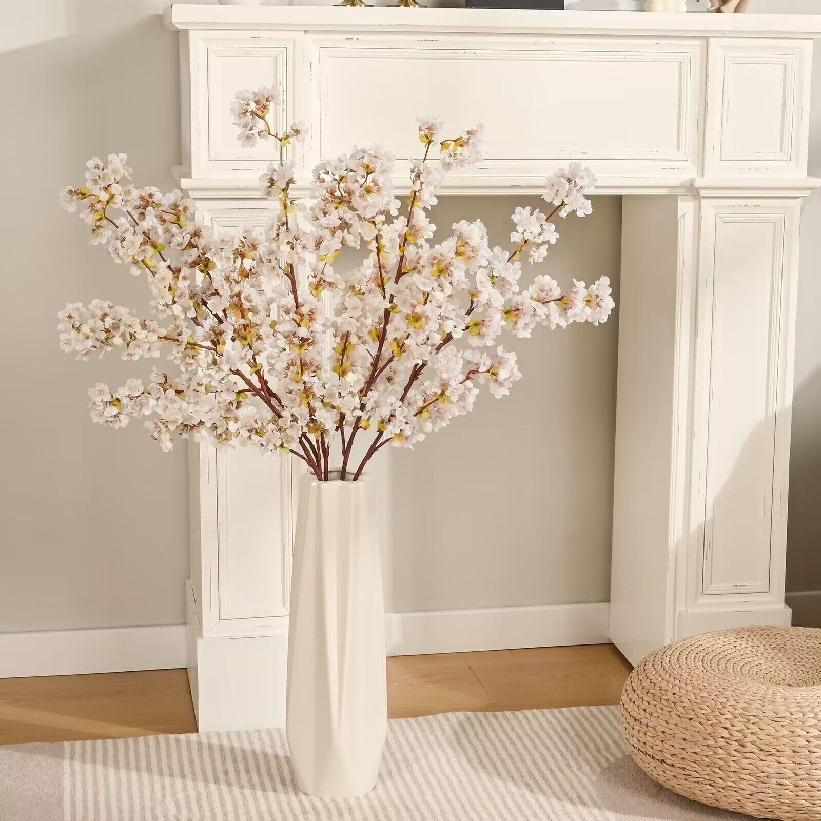 Sunm boutique Silk Cherry Blossom Branches, Artificial Cherry Blossom Tree Stems