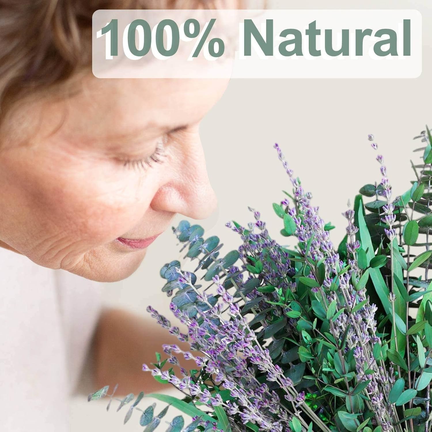 65 Pcs Mix Dried Eucalyptus Stems & Lavender Bundle for Shower, 17″ Natural R…