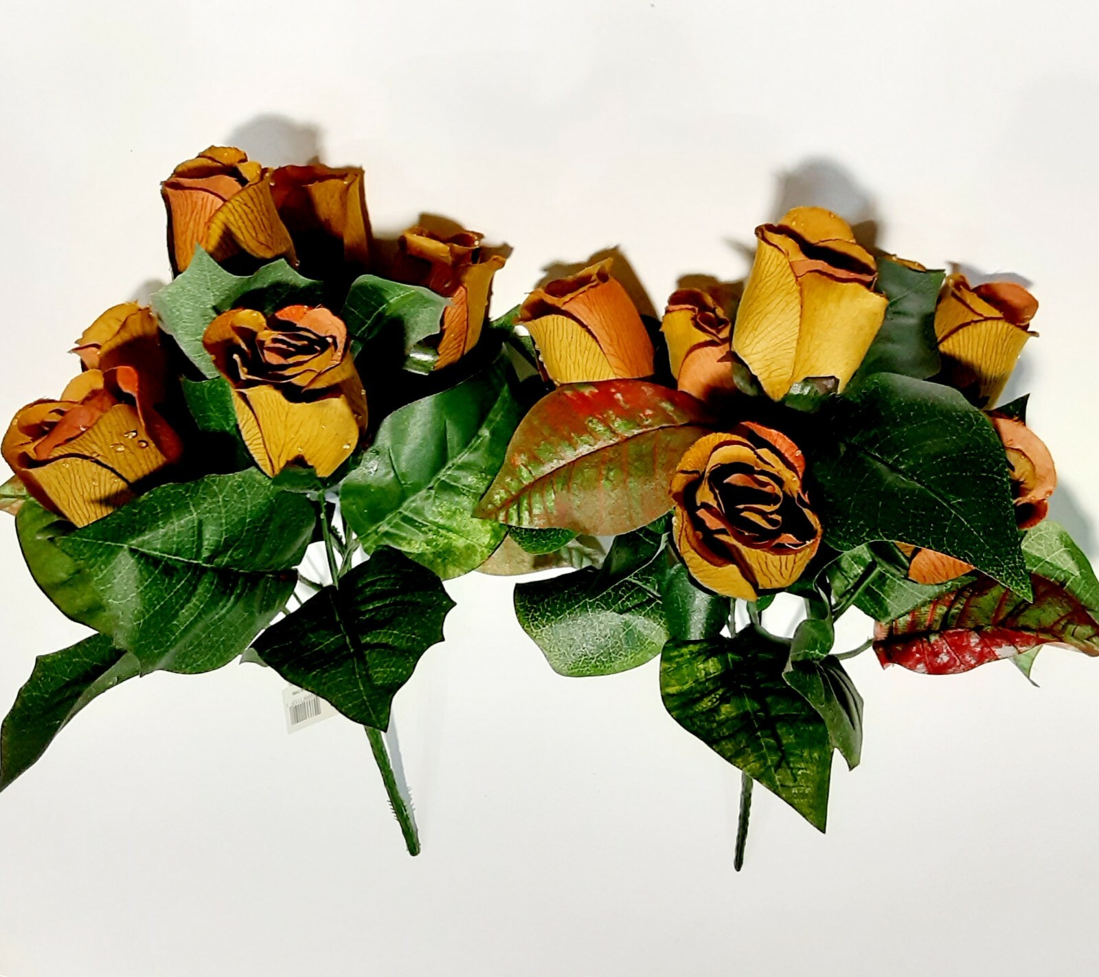2-13″ Victorian Roses Bushes Microfiber Silk Flower Home General Decor BP2175