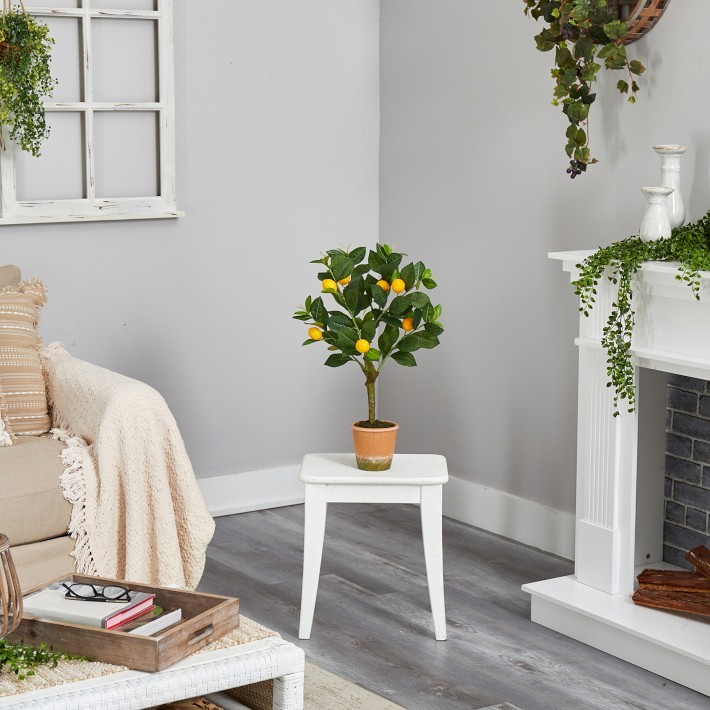 Faux Lemon Tree in Pot, 24″-Williams Sonoma|36339