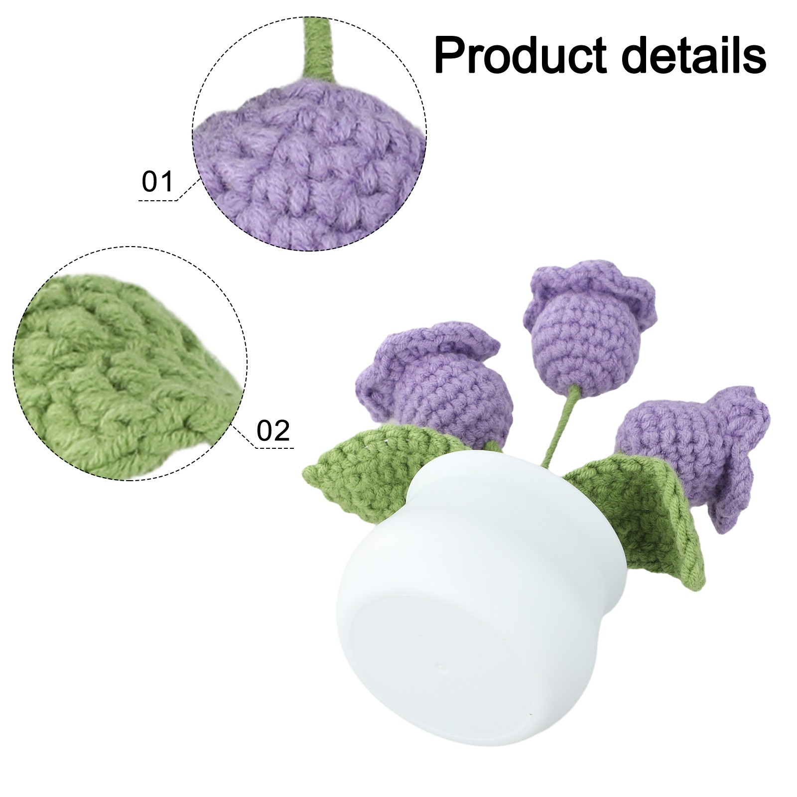 Handcrafted Wool Lily of the Valley Pot for Longlasting Home Decoration