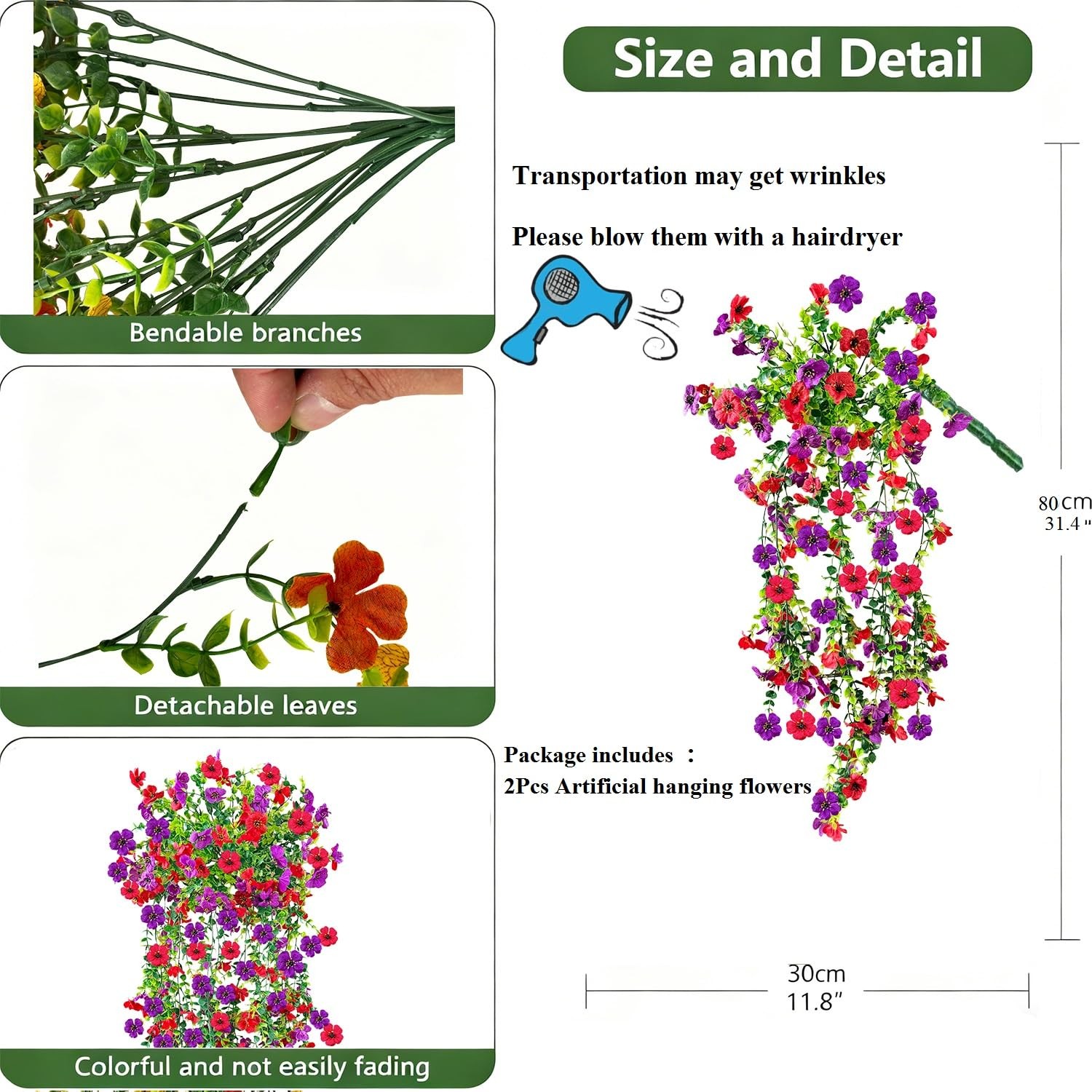 Artificial Flowers for Outdoors Fake Silk Flower Outdoor UV Resistant Garden …