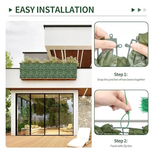 Artificial Ivy Privacy Fence Screen,UV 39.4″x158″ Green Sweet Potato Leaves