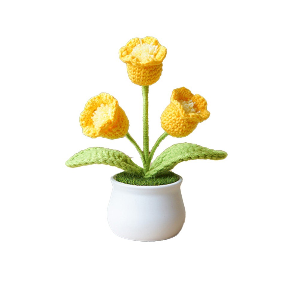 Handcrafted Wool Lily of the Valley Pot for Longlasting Home Decoration