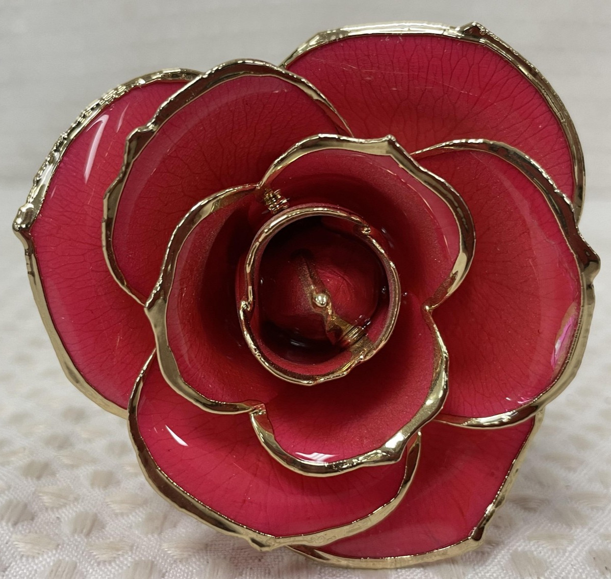 24k Gold Dipped Real Rose Pink Red Preserved Anniversary Valentine Gift Flower