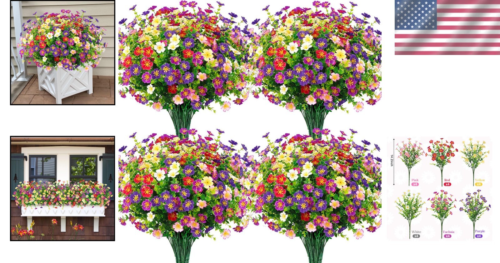 Realistic 24 Bundle Silk Flowers – Maintenance-Free for Stunning Home Decor