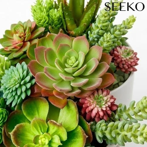 Artificial Succulents 28 Pack Realistic Faux Fake Plants for Indoor Outdoor DIY
