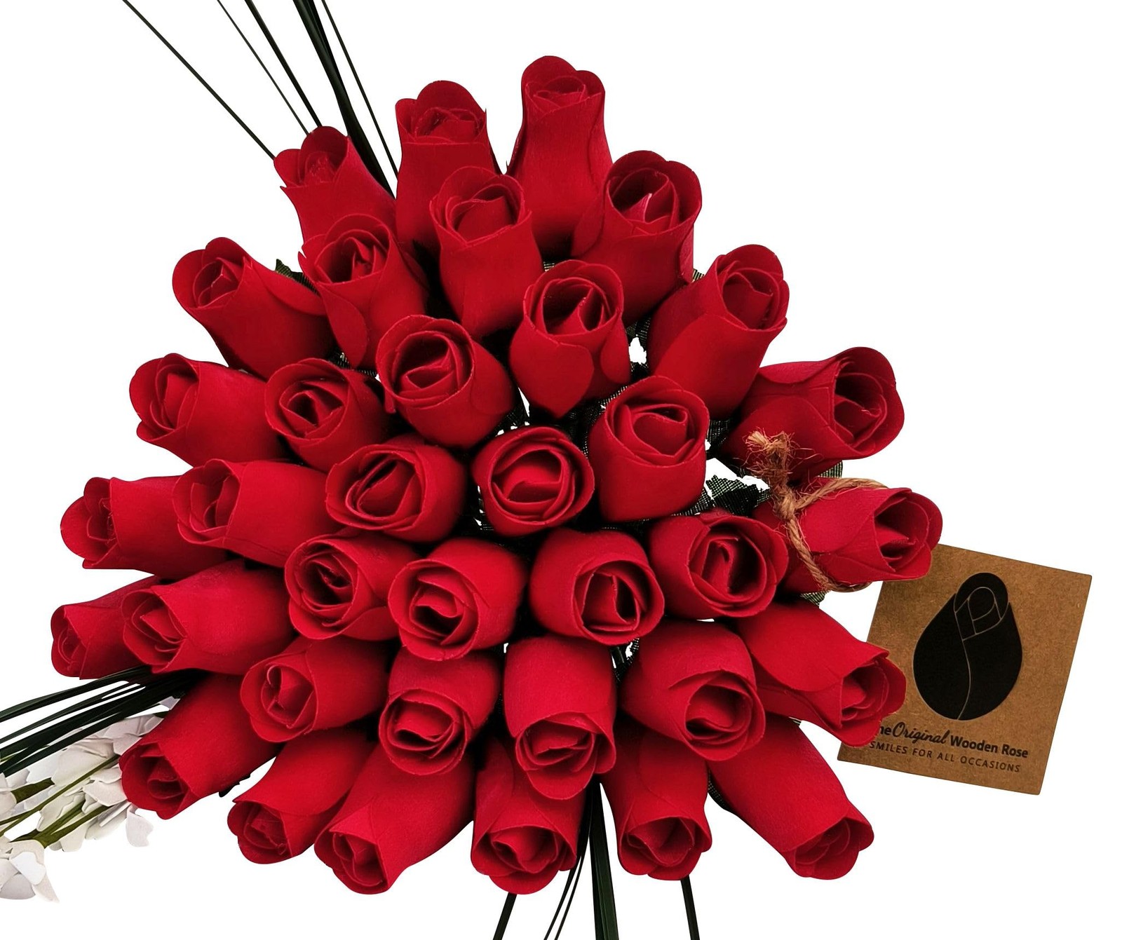 Valentines Day All Red Flower Bouquet Fresh Rose Cut Floral Gift 3 Dozen