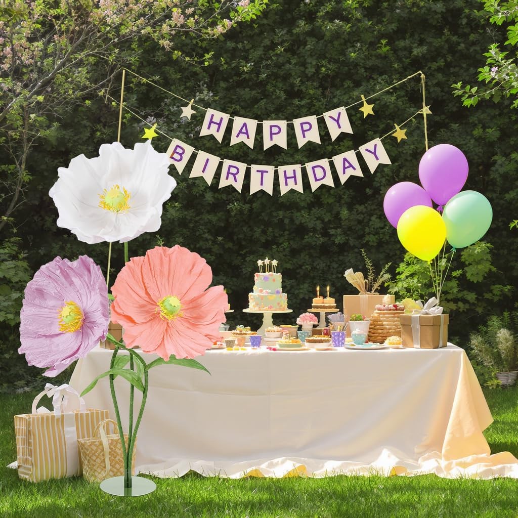 Large Artificial Flowers for Decoration with Stand – 5.6 Ft Giant Flower Wedd…