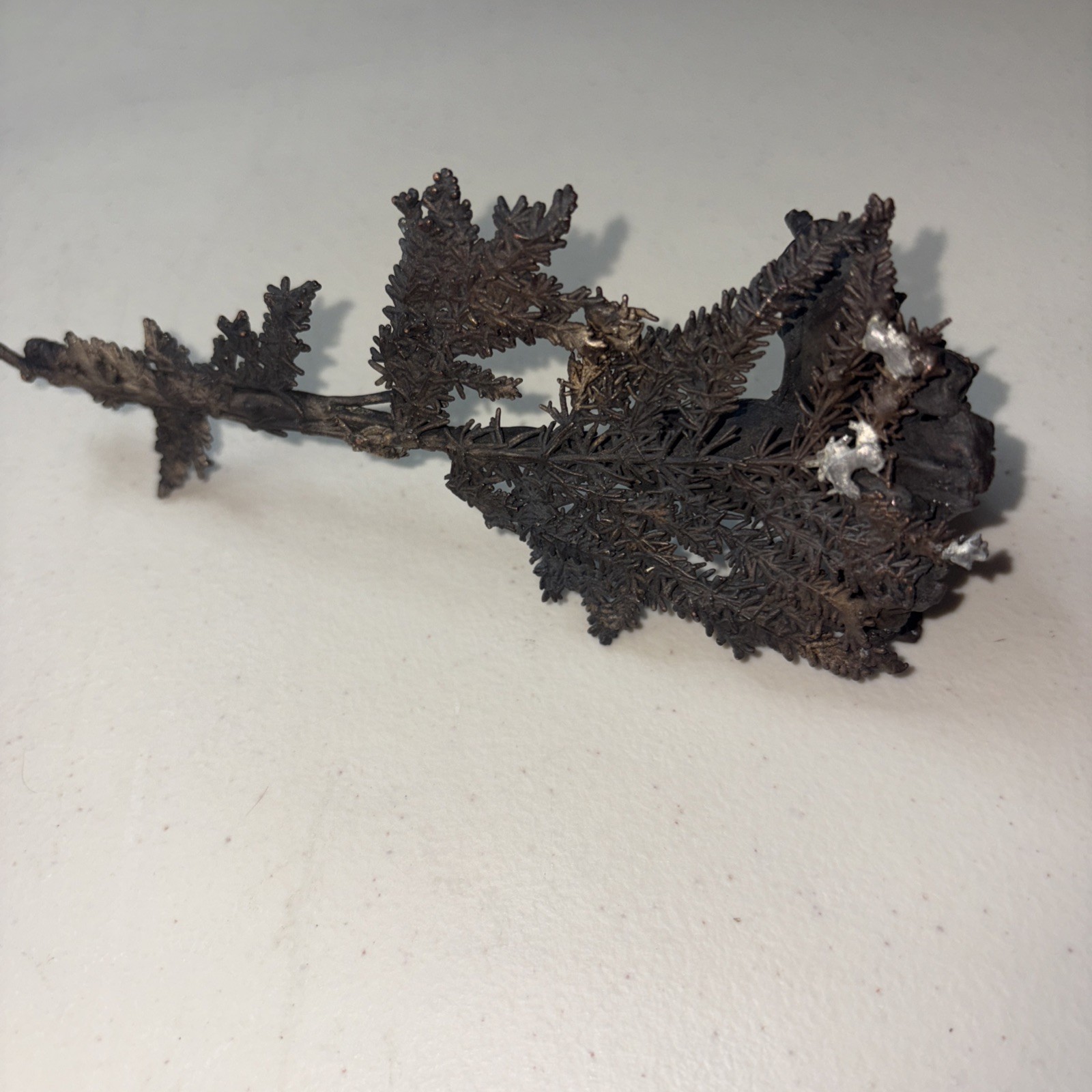 Hand Forged Rustic Metal Carnation Sculpture – Vintage Iron Flower Art