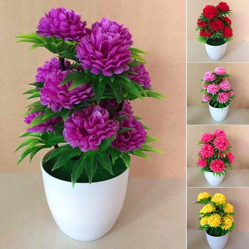 Artificial Bonsai Decor Desk Display Indoor Office Plant Potted Wedding