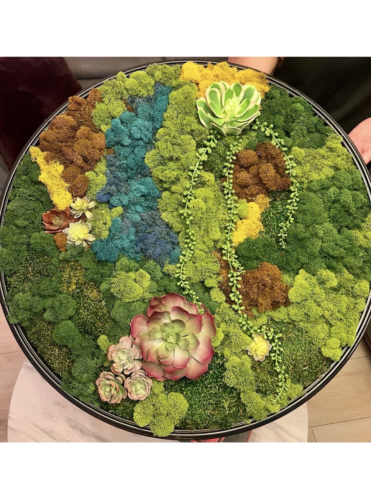 Luxury Handmade Preserved Moss Wall Art | One-of-a-Kind | Modern Botanical Decor