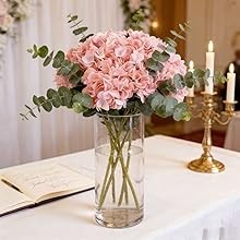 White Hydrangea Artificial Flowers Silk Fake Hydrangeas Faux Hydrangea Flowers