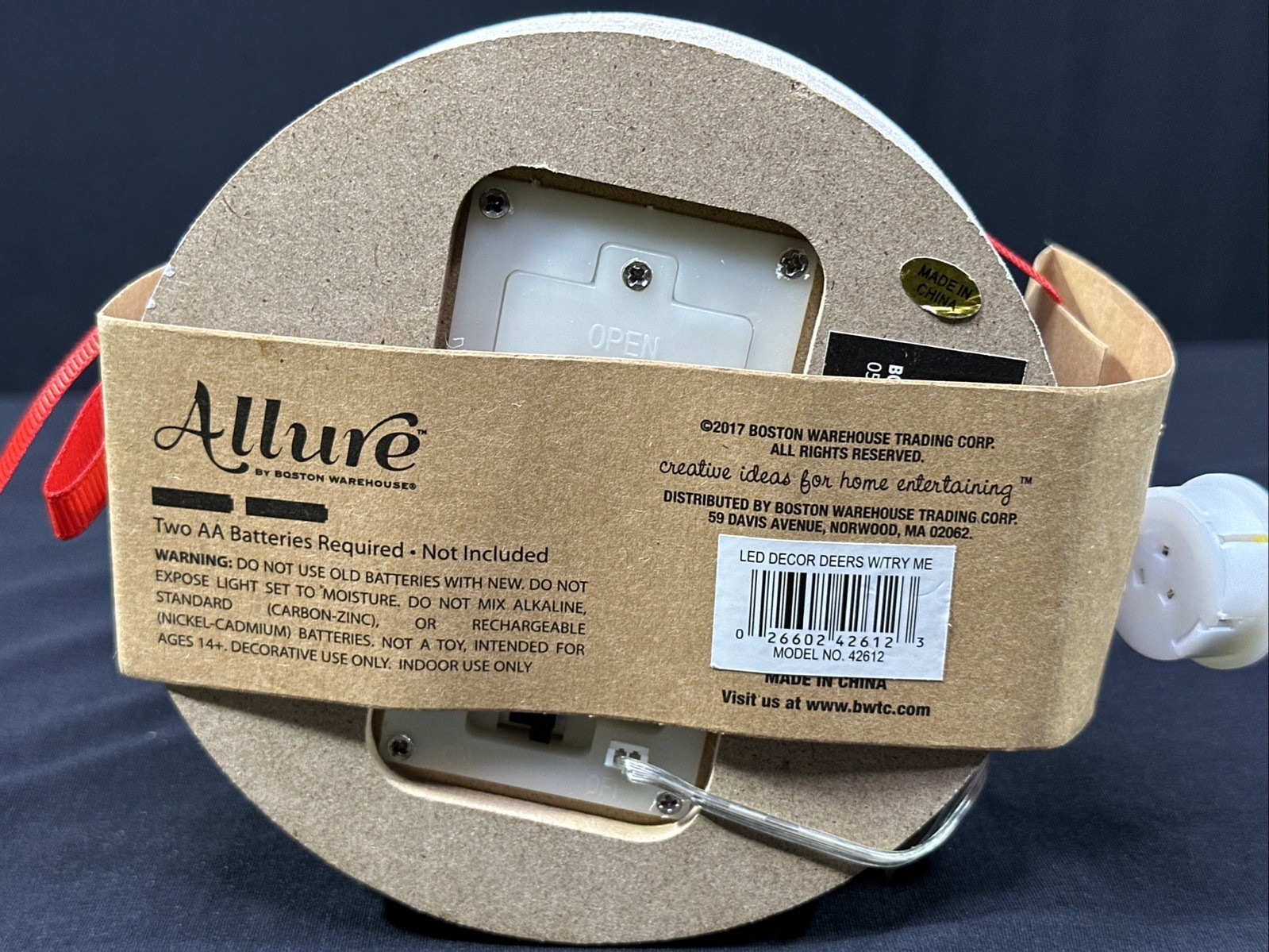Allure Clear Cloche Glass Dome Jar Display Case Tabletop Center LED Deer 7.5”