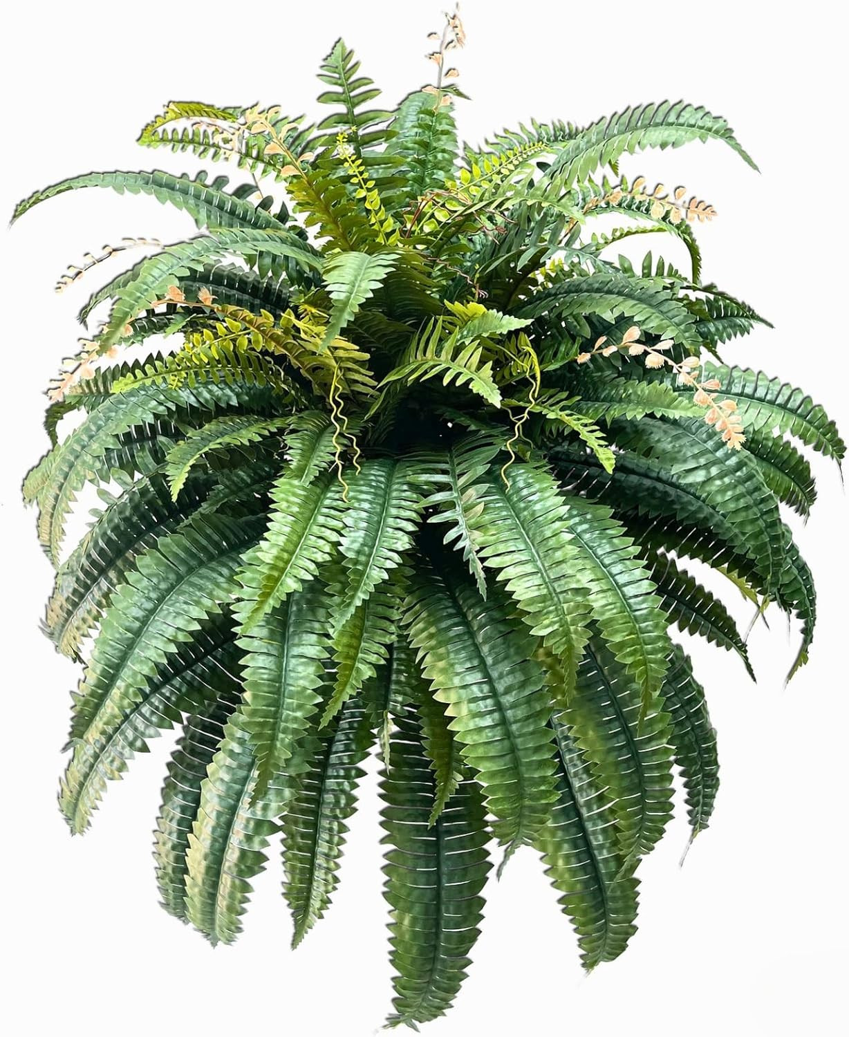 Lifelike Giant Boston Ferns for Outdoors – UV Resistant Faux Plants, 128 Branche