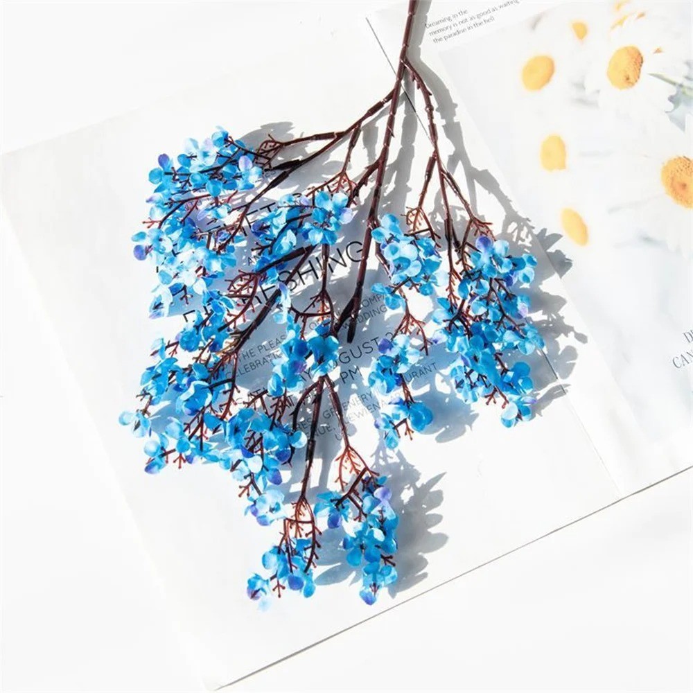 Artificial Flowers Cherry Blossoms Baby’s Breath Gypsophila Fake Flowers DIY Wed