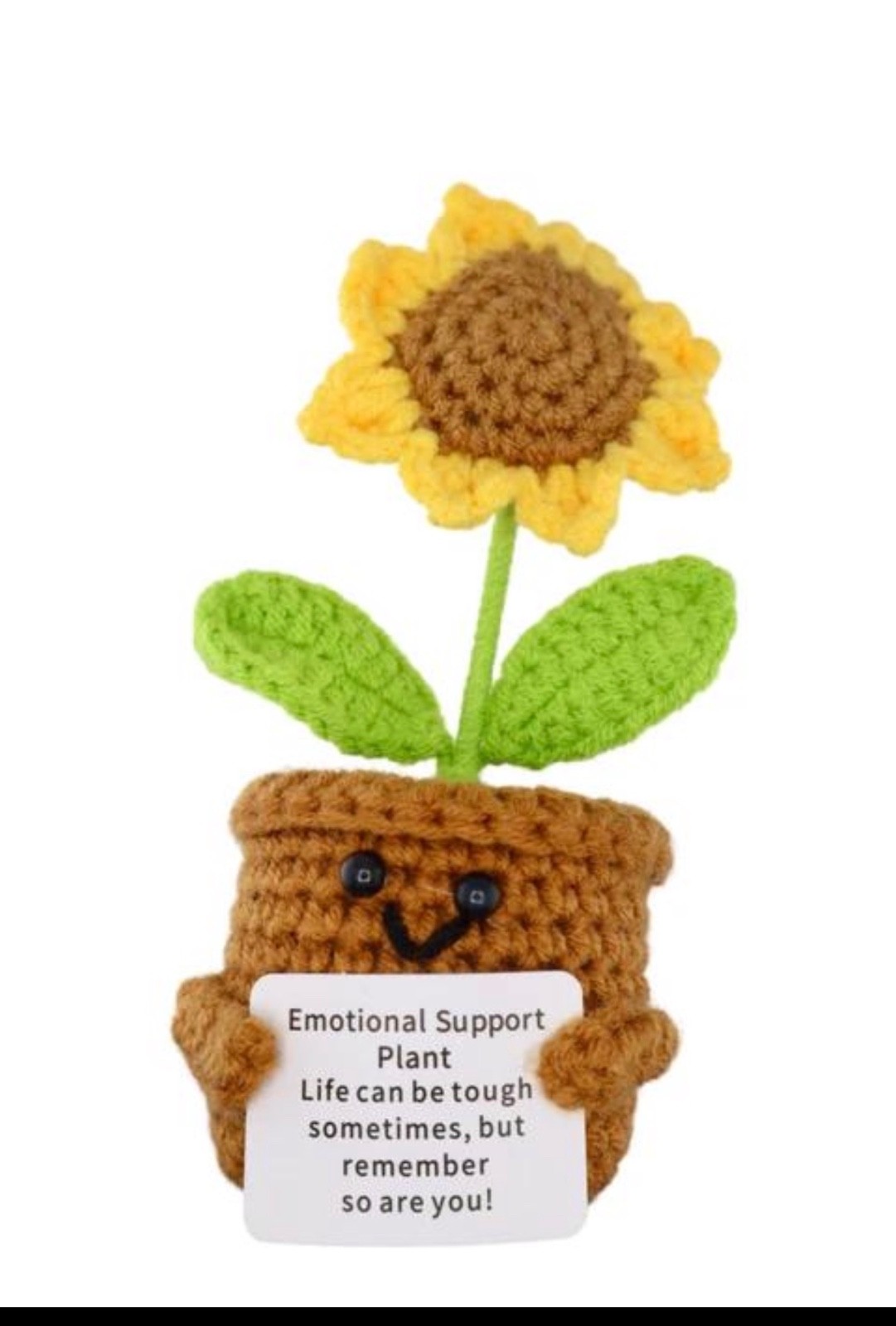 Brighten someone’s day with this adorable handmade crochet sunflower 🌻 A cute a